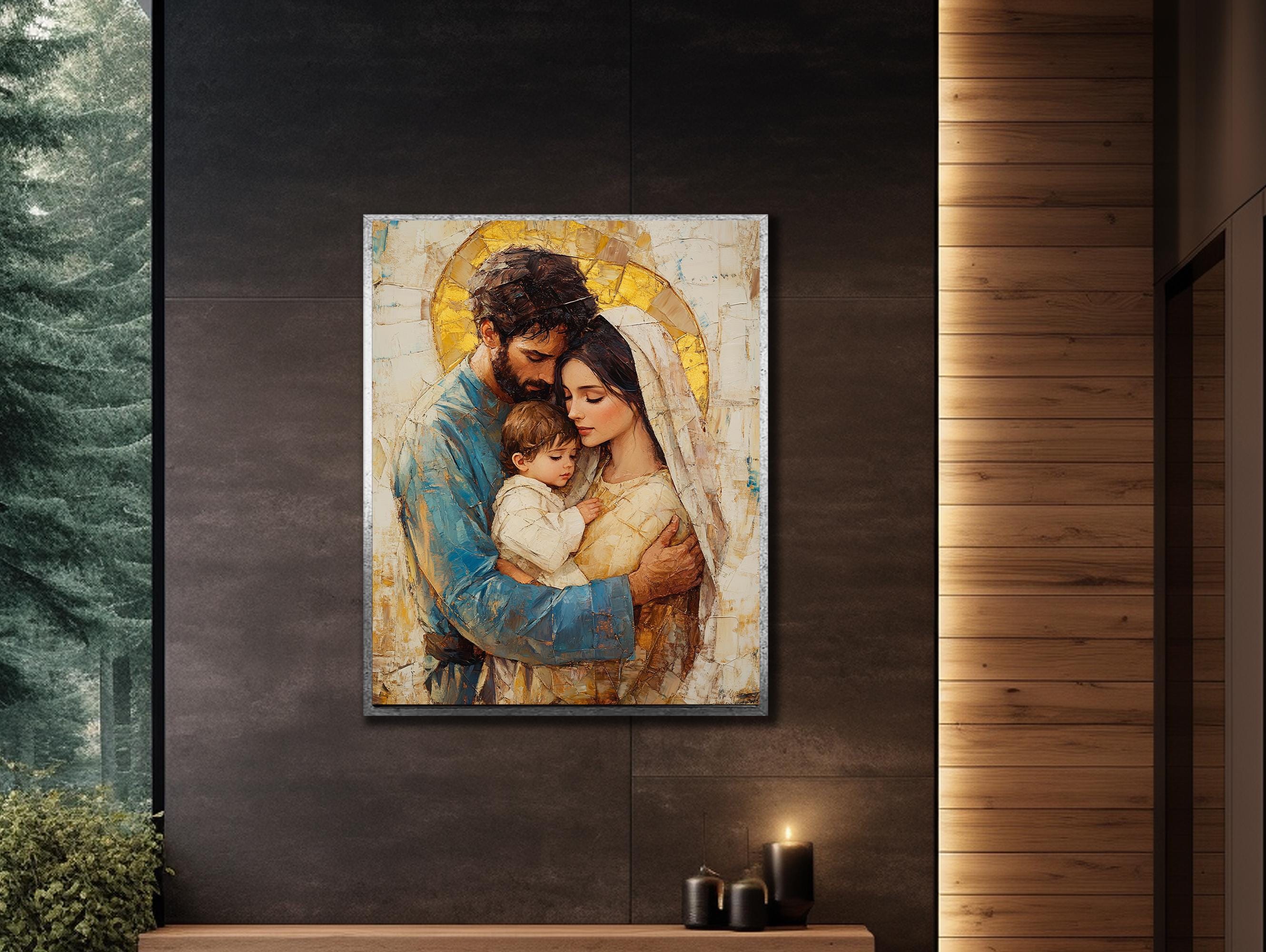 Holy Family Art Print: Religious Christian Wall Decor - Etsy