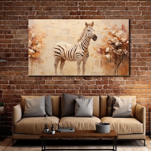 Zebra Wall Art, Abstract Zebra Poster, Zebra Artwork, Animal Wall Art, Home Decor Gift Poster, Zebra Portrait on Canvas, Wildlife Artwork