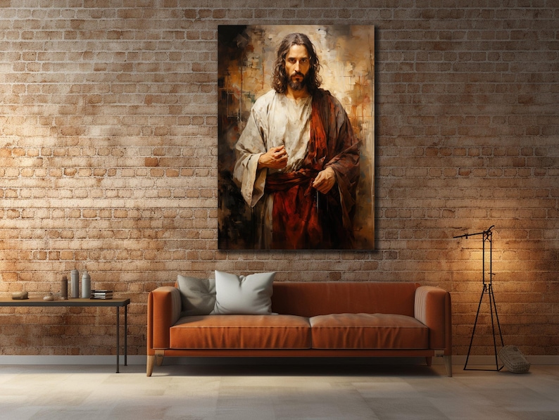 Framed Jesus Christ Canvas Painting: Religious Christian Wall Art ...