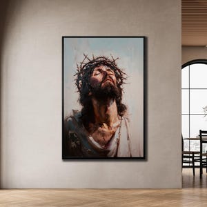 Jesus Canvas Print, Jesus Christ Framed Wall Decor, Colorful Jesus Canvas Art,Religious Art, Christian Wall Decor,for Bedroom or Living Room