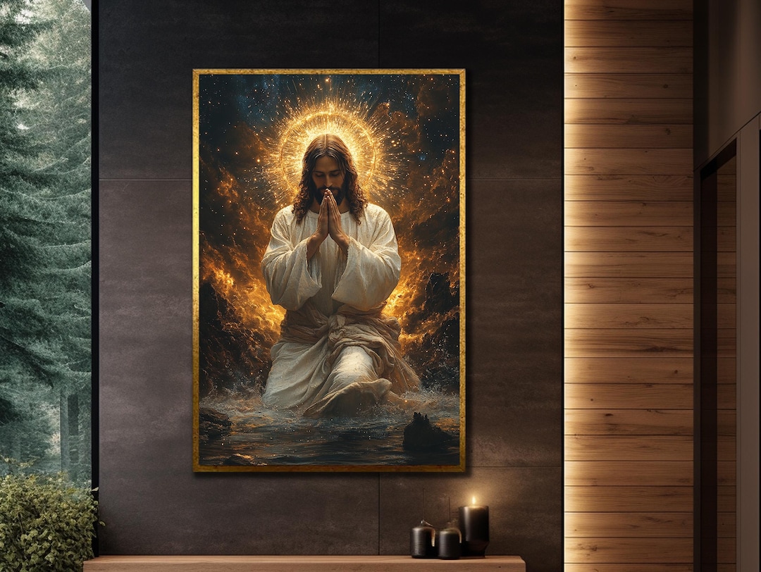 Jesus Canvas Print: Christian Wall Art Decor, Ready to Hang - Etsy