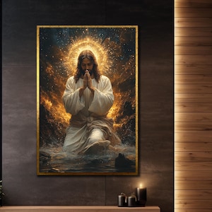 Jesus Canvas Print, Jesus Framed Wall Decor, Jesus Canvas Art, Religious Art, Christian Wall Decor, Wall Art for Bedroom or Living Room