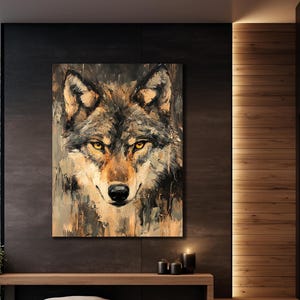 Native Wolf Leinwand Druck, Wolf Wand-Dekor, große Wolf Wand-Kunst, Bauernhaus Kunstdruck, Wald Wolf Leinwand, Tier Leinwanddruck, Über Bett-Dekor