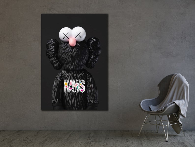 KAWS Hypebeast Graffiti Art Large KAWS Wall Art Kaws Digital Etsy