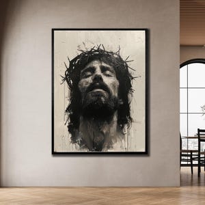 Jesus Decor Print, Jesus Christ Framed Wall Decor, Jesus Canvas Art, Religious Art, Christian Wall Decor, Art for Bedroom or Living Room
