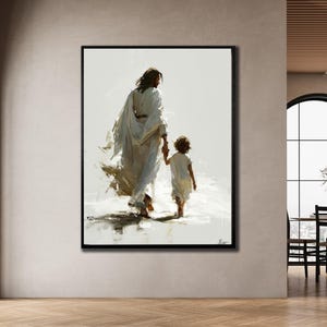 Jesus Canvas Print, Jesus Christ Framed Wall Decor, Colorful Jesus Canvas Art,Religious Art, Christian Wall Decor,for Bedroom or Living Room