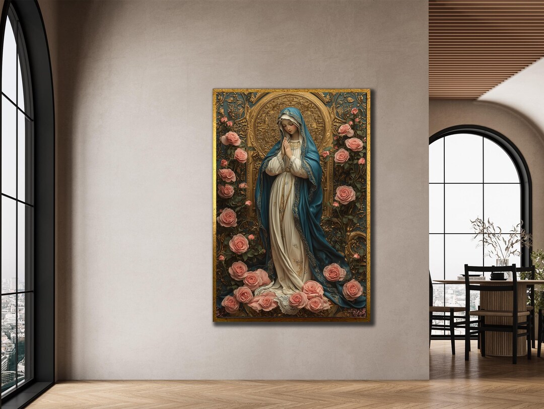 Virgin Mary Canvas Print: Our Lady of Guadalupe Catholic Wall Art - Etsy
