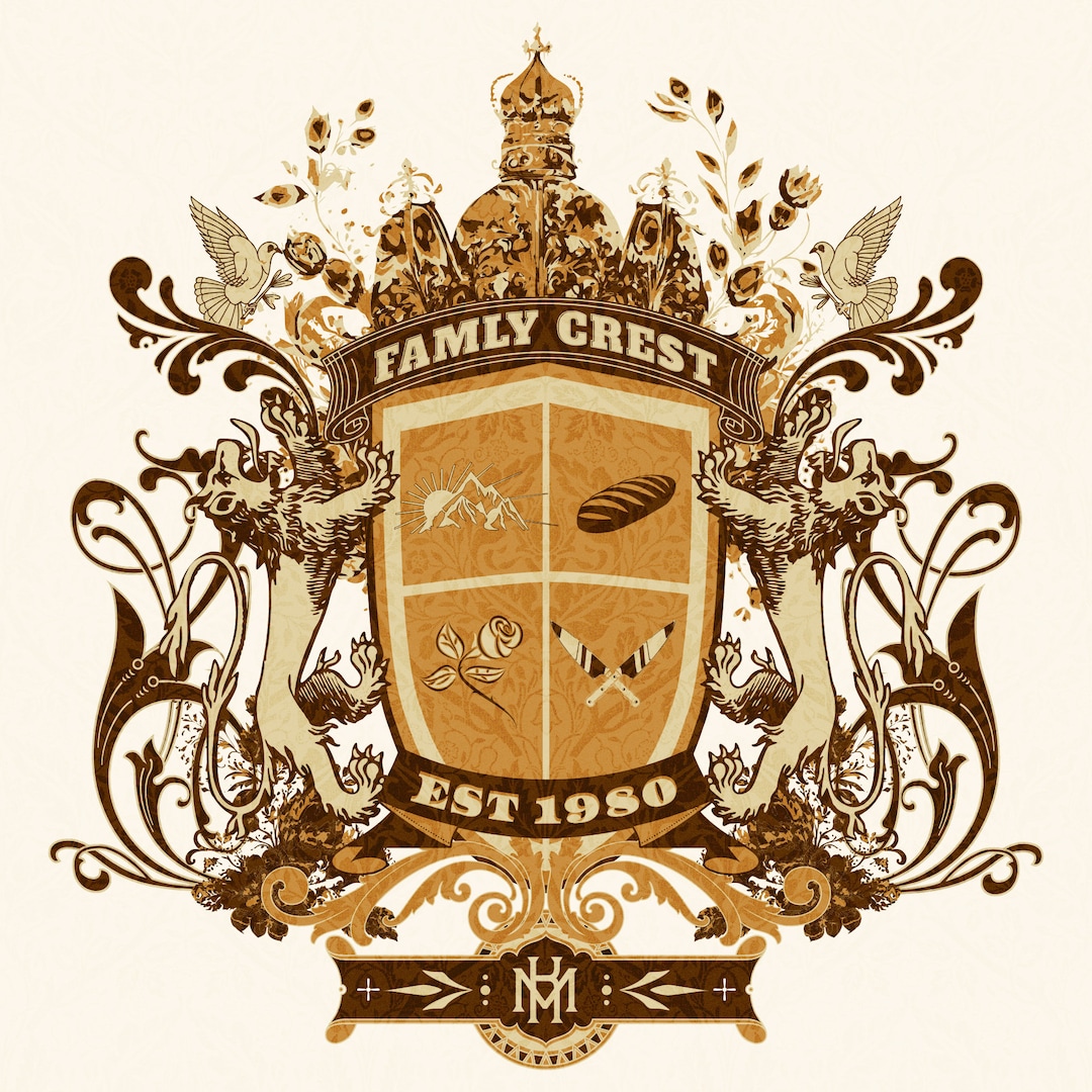 Family Crest Coat of Arms Custom Logo Design Family Crest Svg