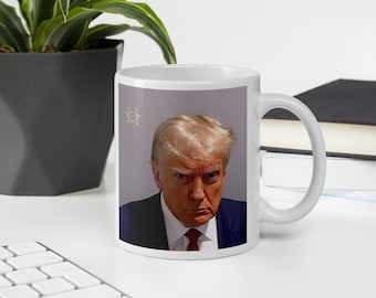 Trump Mugshot Ceramic Mug | Political Memorabilia
