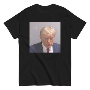 Exklusives Präsident Donald Trump Mugshot T-Shirt - Limitierte Sammler-T-Shirt, Unisex, Politische Erinnerungsstücke