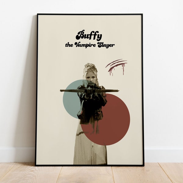 Buffy the Vampire Slayer Series Poster Minimal Film Poster Collage Art Buffy the Vampire Slayer Wall Art