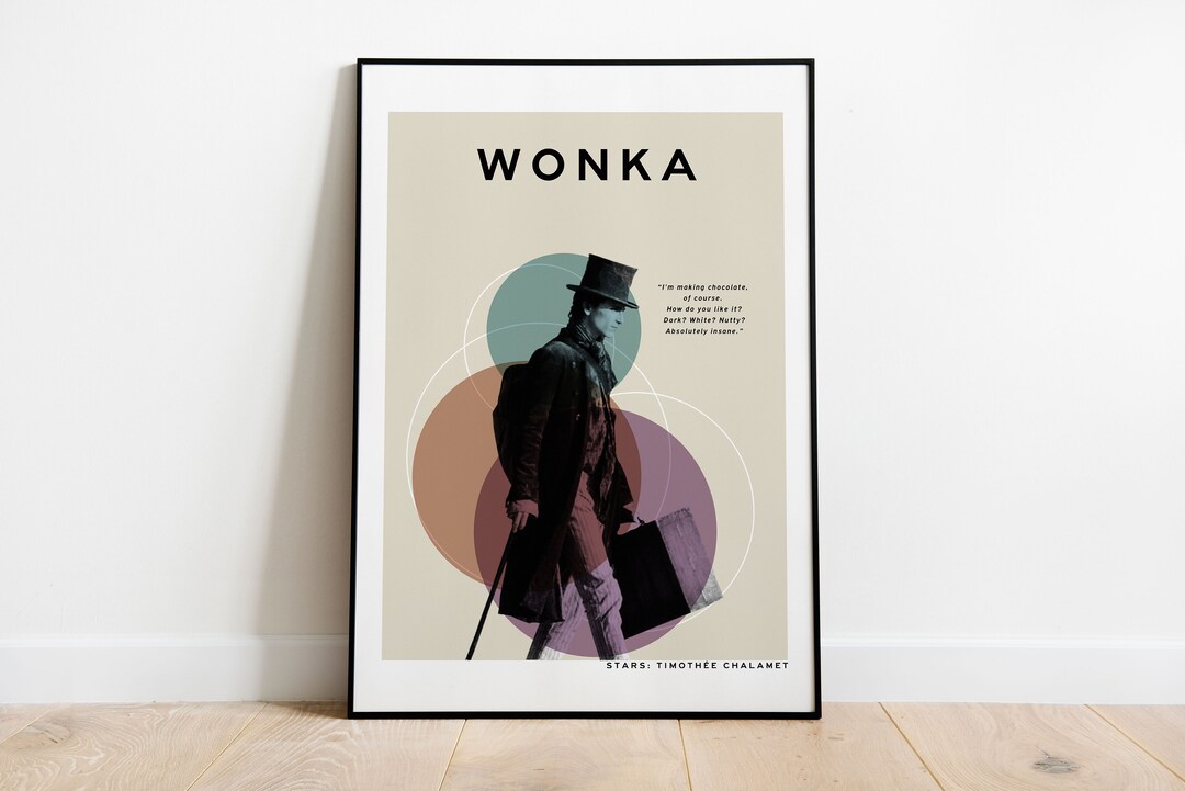 Digital Wonka Poster Movie Poster Minimal Film Poster Collage Mid ...