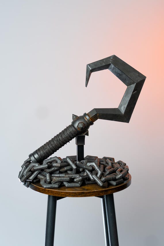 chain with weight and hook weapon Lobo's Chained Hook – Prop Weapon