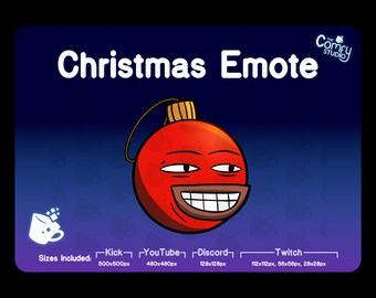 Christmas Bauble Laugh Emote | Twitch, Discord, Kick, YouTube