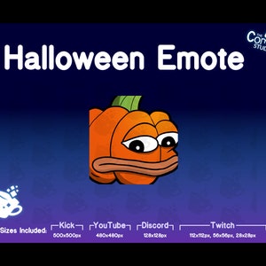Halloween Pumpkin Emote | Twitch, Discord, Kick, YouTube