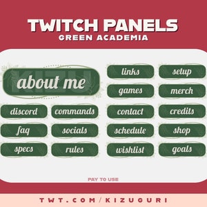 40 estetiska gröna växt-/träd-/lövpaneler - Twitch, Discord, etc.