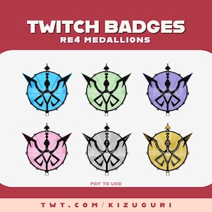 Solicitação de Resident Evil 4 &quot;Blue Medallion&quot; - Emblemas Sub/Bit para Twitch, Discord, Etc.