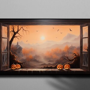 Halloween Frame TV Art, Spooky Halloween Print, Halloween Decor, Horror Halloween, Gothic Art, Halloween Art for the TV, Spooky Farmhouse