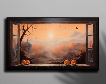 Halloween Frame TV Art, Spooky Halloween Print, Halloween Decor, Horror Halloween, Gothic Art, Halloween Art for the TV, Spooky Farmhouse