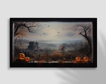 Halloween Party Decor, Halloween Frame TV Art, Halloween Pumpkin, Horror Halloween, Gothic Art, Trick or Treat Smell, Spooky Farmhouse Print