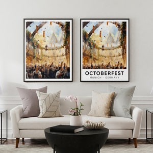 Oktoberfest Party Decor, Octoberfest Memory Print, Munich Poster, Munich Art, Octoberfest Party Idea, Germany Beerfest, Folk Festival Party Oktoberfest Decor, Munich Wall Art, Oktoberfest Gifts, Germany Drawing, Munich Painting, Beer Art, German Beer