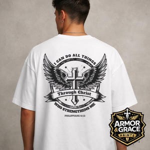 Philippians 4:13 Tattoo Emblem | Christian Streetwear Design (svg, png, pdf, jpeg) image 3
