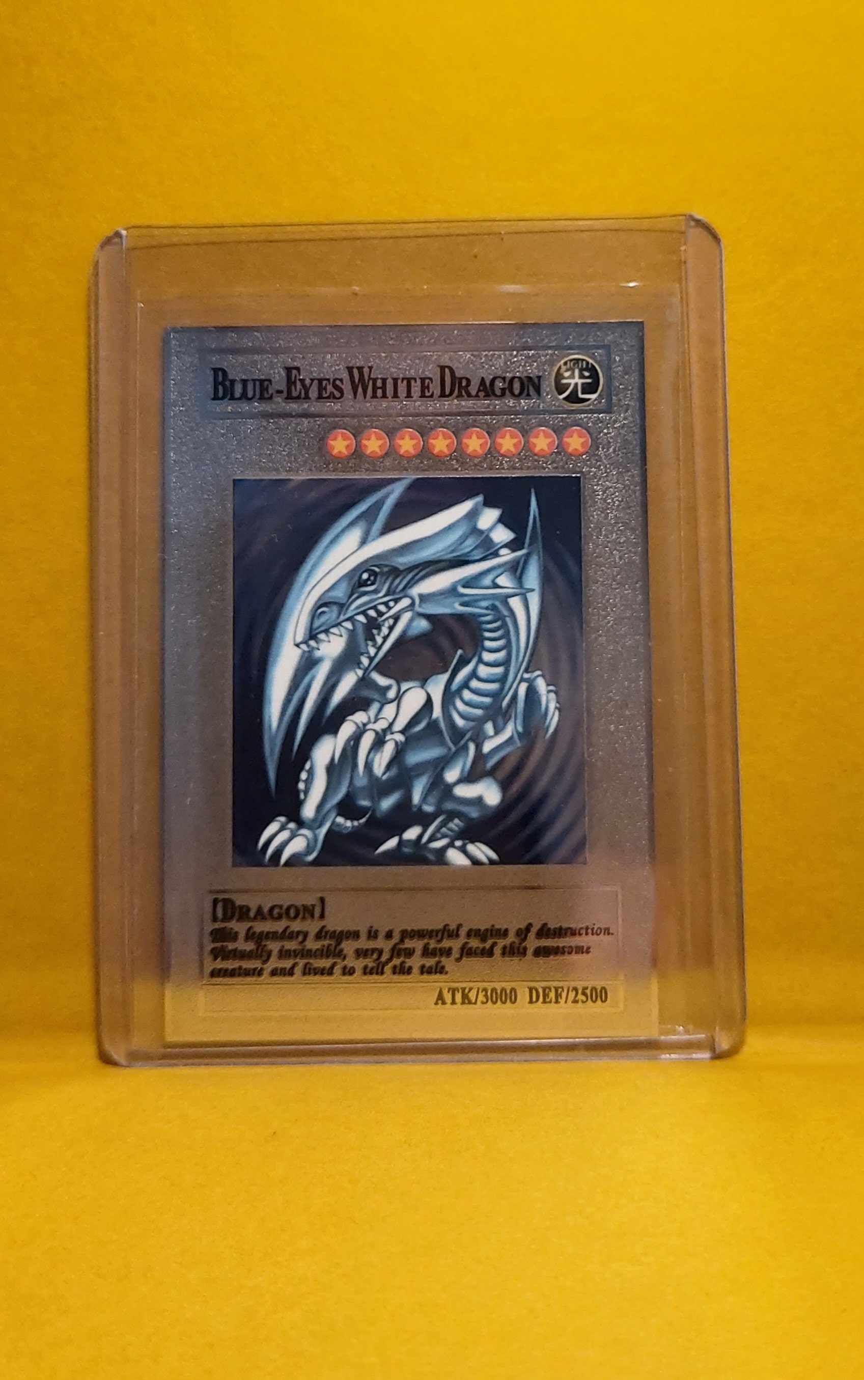 Platinum Blue Eyes White Dragon Card - Etsy