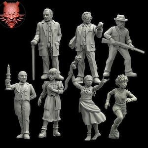 32mm Investigators set 2 (TGM-7 resin) Adaevy Creations Cthulhu