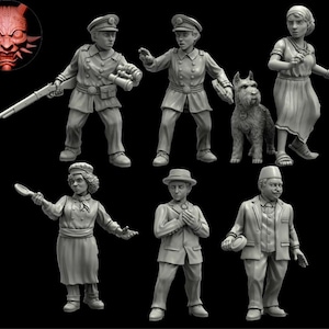 32mm Investigators set 10 (TGM-7 resin) Adaevy Creations Cthulhu