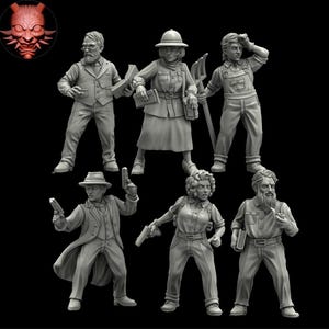 32mm Investigators set 12 (TGM-7 resin) Adaevy Creations Cthulhu