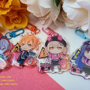 Vivid BAD SQUAD 2.5&quot; Acrylic Charm Keychain Project Sekai Colorful Stage Toya Akito Kohane An