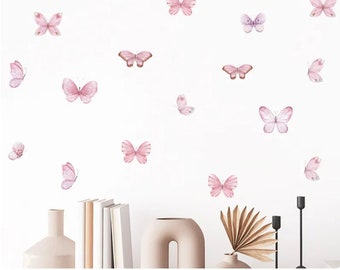 Wall sticker for children's, baby and girls' rooms butterflies pink