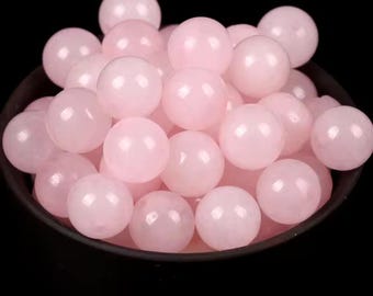 Natural Stone rose quartz Beads 6 mm, 30 beads, pearl necklace, necklace; cell phone cord, choker