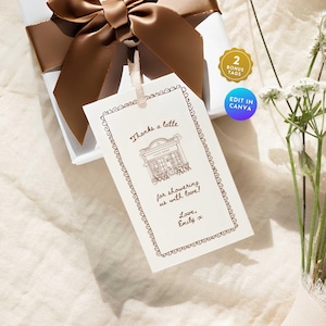 Cafe Bebe Baby Shower Favor Tag Set, Coffee Bean Baby Shower Thank You Gift Tag,A Baby is Brewing Baby Shower Party Tag Paris Old Money BA10
