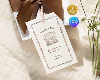 Cafe Bebe Baby Shower Favor Tag Set, Coffee Bean Baby Shower Thank You Gift Tag,A Baby is Brewing Baby Shower Party Tag Paris Old Money BA10