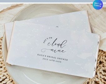 LaVenty 12 Stück „On Cloud 9“ Partytüten – Blau-weiß, 23,9x13x8,1 Cm, Mit Verschlussaufklebern