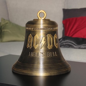 Campana decorativa ACDC, articolo decorativo rock stampato in 3D, accessorio di design hard rock, regalo per gli appassionati di musica e decorazione per la casa