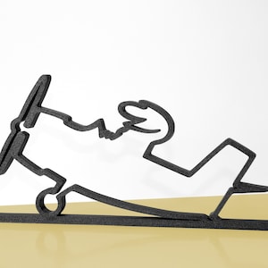 Figurine La Línea | "la linea fait de l'avion" | art mural | la ligne | cadeau | salon | joie | cadeau pas cher | the line