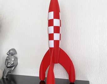 Tim und Struppi inspirierte Rakete in 3 Größen - Geschenkidee