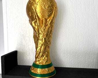 Trofeo de la Copa Mundial de la FIFA 2026 - Réplica de coleccionista - Color dorado premium - Decoración de fútbol - Regalo para aficionados - EE. UU., Canadá y México