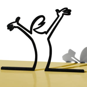 Figurine La Línea heureux | art mural | la ligne | cadeau | salon | joie | cadeau pas cher | the line