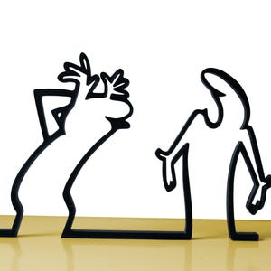 La Línea Figur | „schneidet Gesichter“ | Wandkunst | die Linie | Geschenk | billiges Geschenk | die Linie
