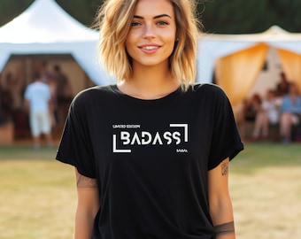 Koszulka z napisem „Baass mama”