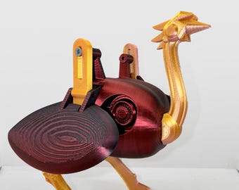 Ostroid – Walking Cyber Ostrich Toy | Motorized Flapping Wings | 6" Sci-Fi Mech Creature