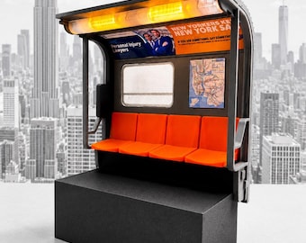 3D Printed NYC Subway Lamp – Diorama Desk Decor Light, Ambient Night Light