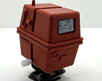 3.75" Walking Gonk Droid – Wind-Up Droid for Kenner Scale Figures, Rust Red