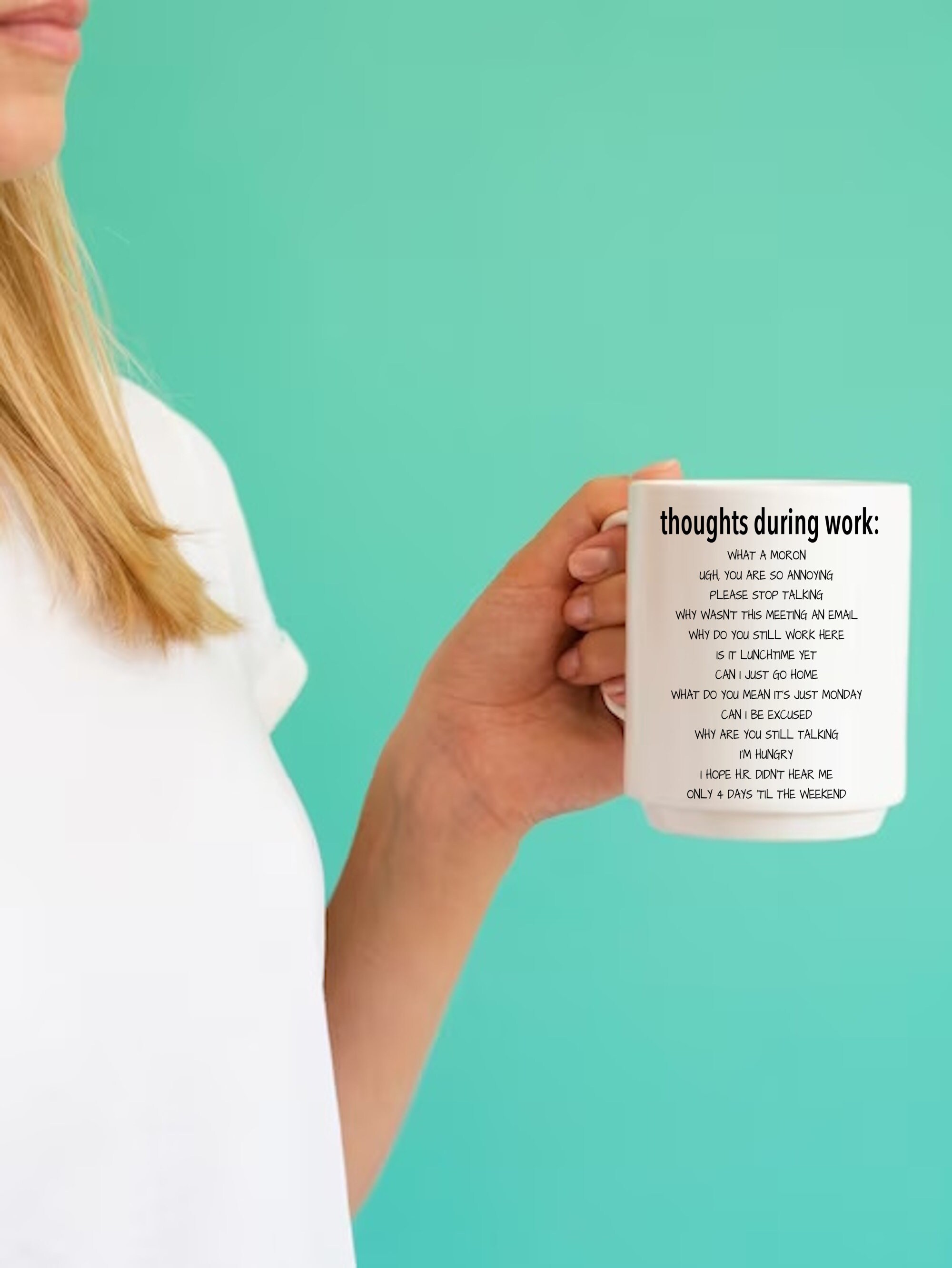 Thoughts During Work Coffee Mug, Work Mug, Office Gift, Funny Coffee ...