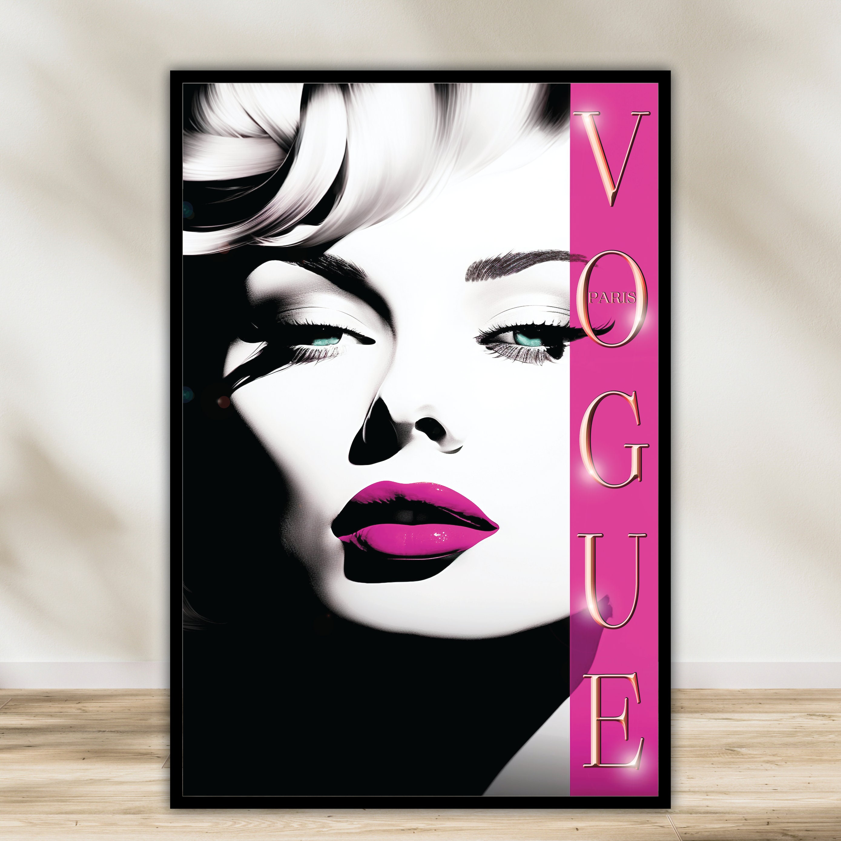 Vintage Magazine Cover Art in a Trendy Digital Print Etsy