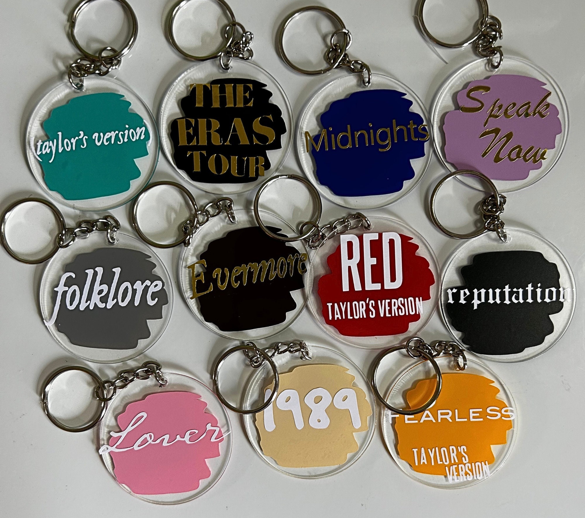 Taylor Swift Lover Heart Keychain Rare Glitter Sparkly ships now