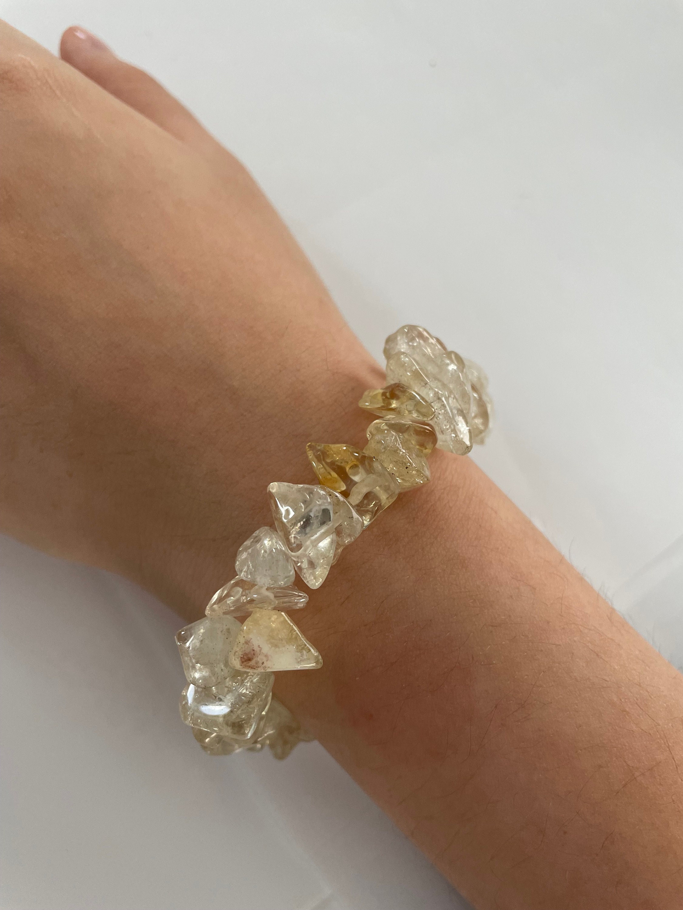 Citrine Stretchy String Bracelet Natural Gemstone Crystal Bracelets Handmade Jewelry Bracelet Crystal Bracelet